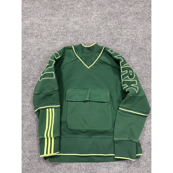 adidas Tops - Adidas Ivy Park Sweatshirt Womens Small Green Raglan Crewneck Logo Sleeve Fleece